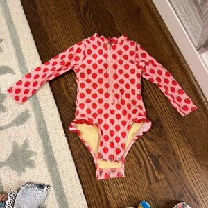 Pink Chicken Arden Strawberry One Piece Swim 18/24 Months